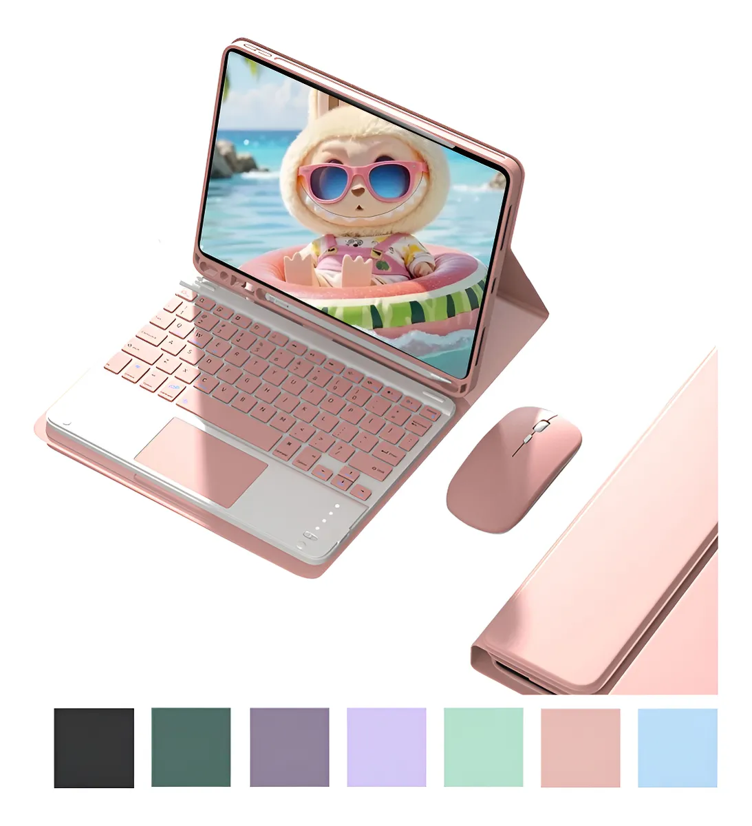 Pacote De Teclado+mouse Bluetooth Touch Para Capa S6 Lite - Imagem 14