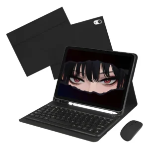 Capa Para Tab S6 Lite Com Teclado De Teclas Redondas E Mouse