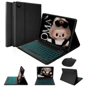 Capas E Mouse Para Tab S6 Lite Com Teclado Retroiluminado