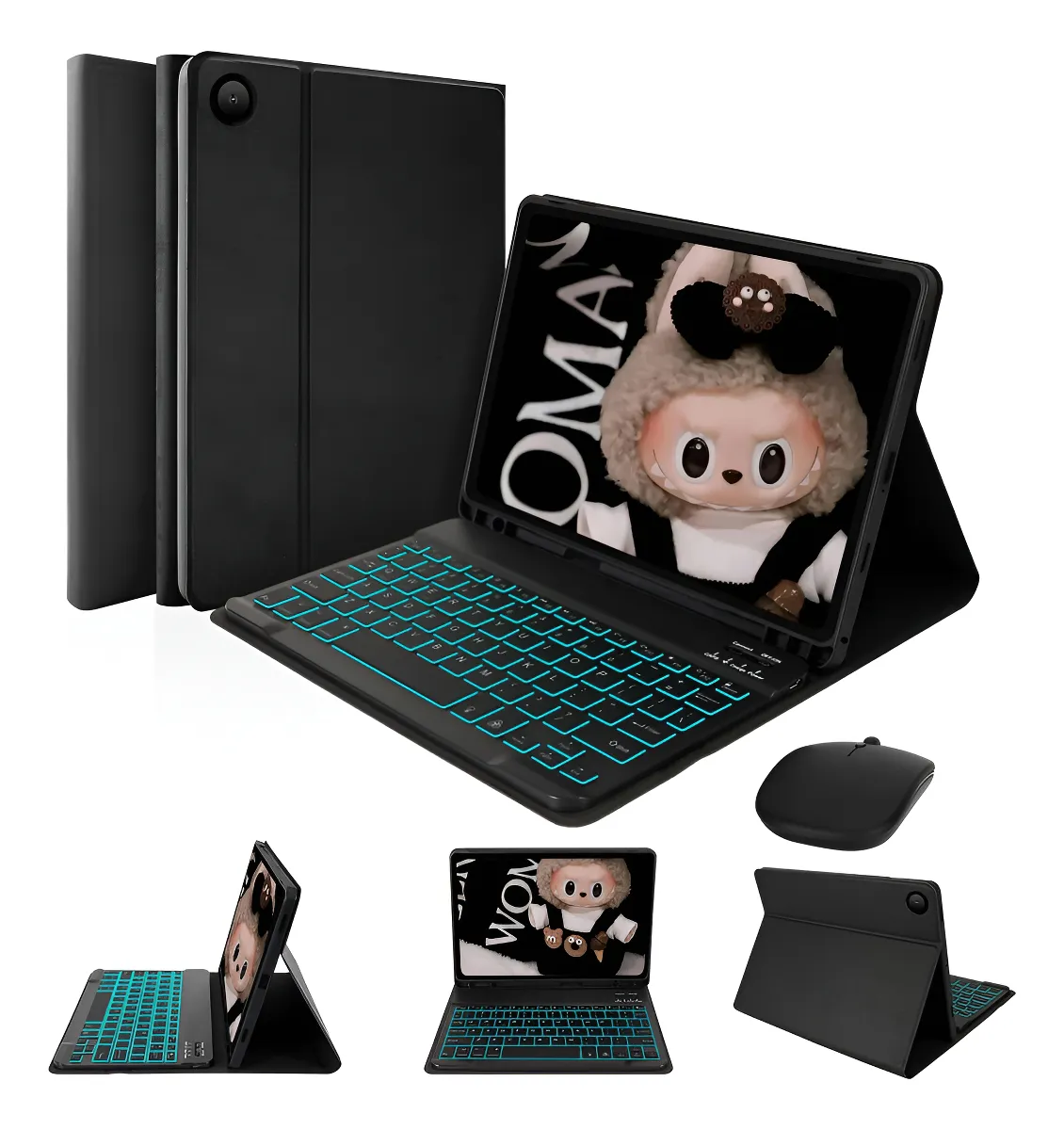 Capas E Mouse Para Tab S6 Lite Com Teclado Retroiluminado