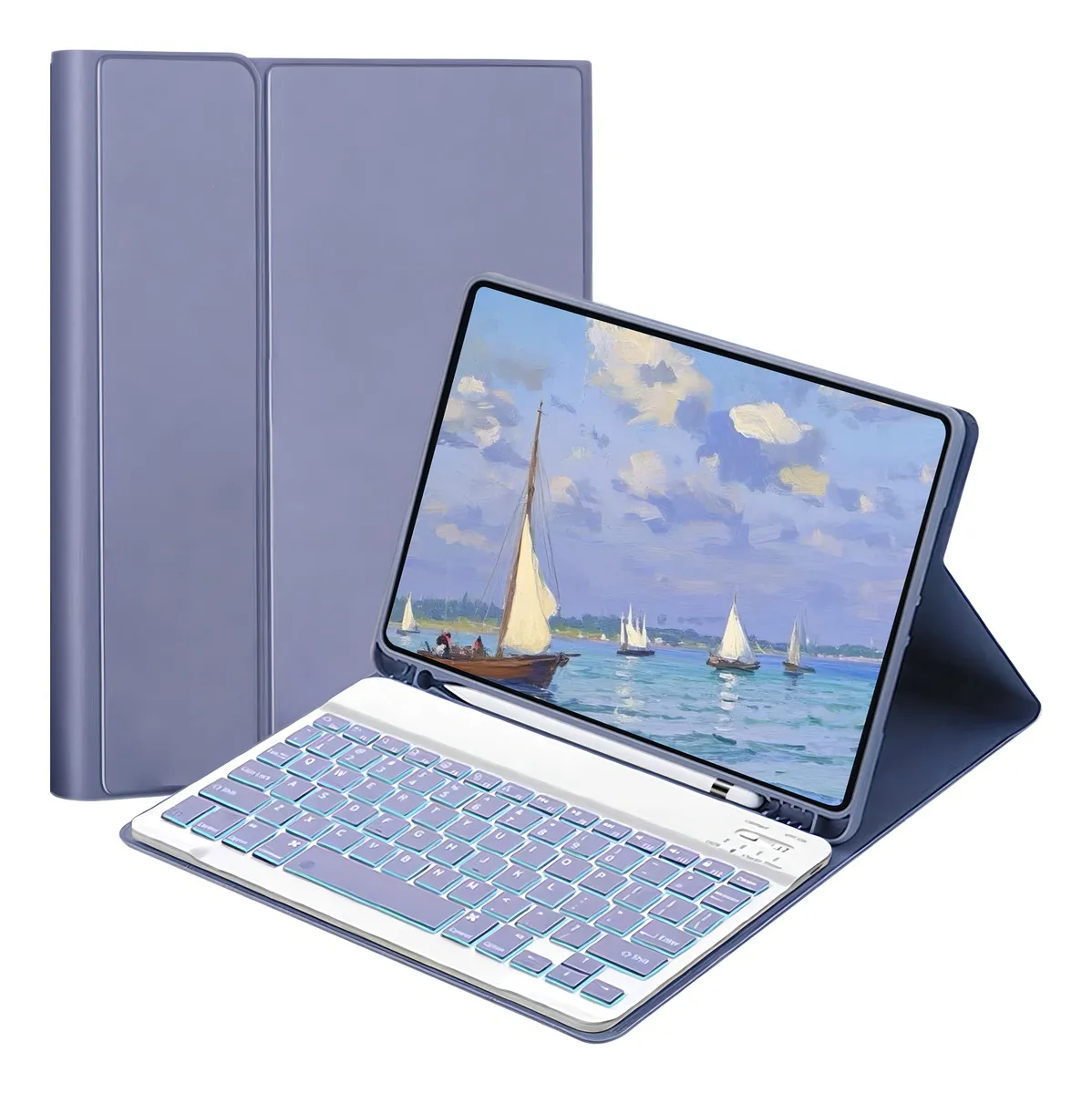 Capa Para Tab A8 10.5 X200/x205 Teclado Bluetooth Iluminado Cor Preto Teclado Iluminado - Imagem 4