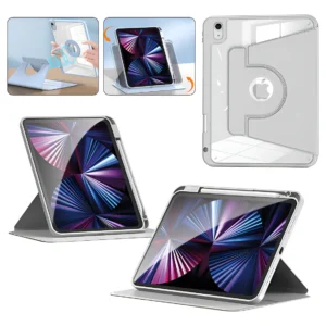 Capa Protetora Rotativa Dividida Para iPad Pro 11 Polegadas Cor Cinza