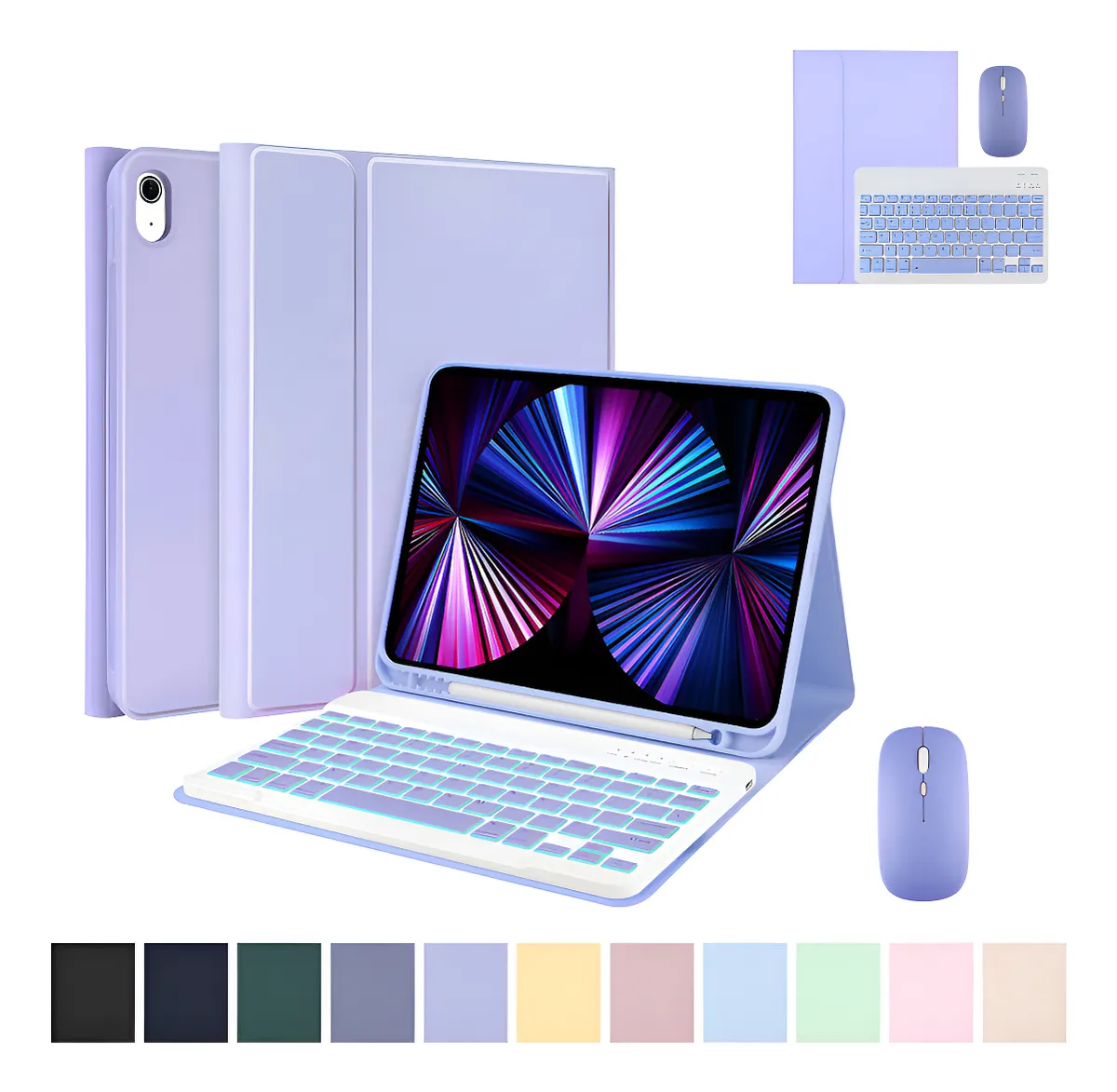 Capa Para Tab S7/s8+teclado Retroiluminado + Mouse - Imagem 11