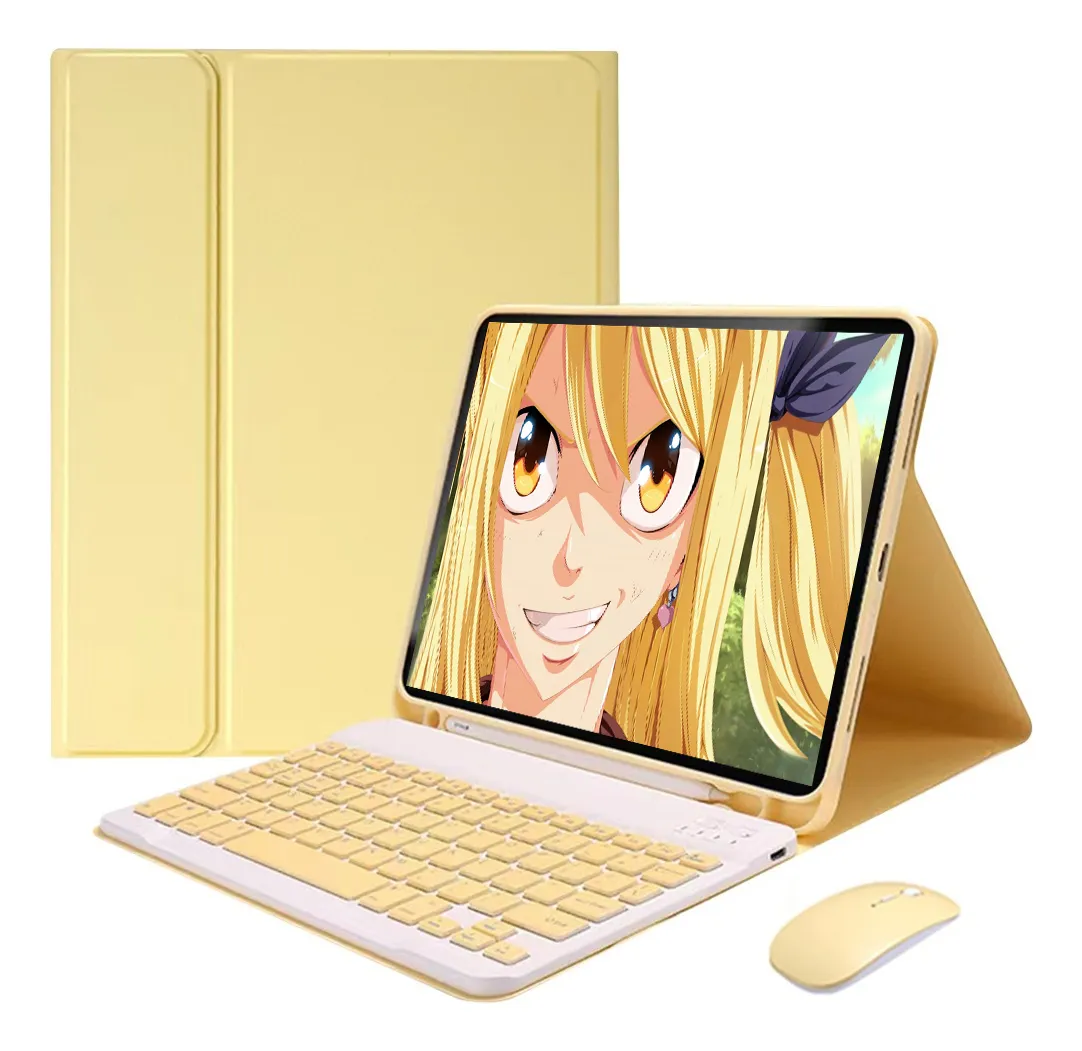 Capa Para iPad Air4/air5 10.9pol E Teclado De Bluetooth Cor Lavender Grey + Teclado - Imagem 10