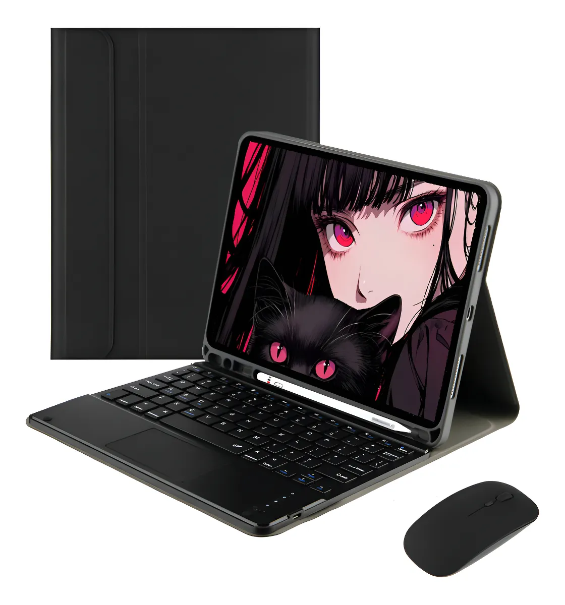 Capa Suporte Para iPad 6ª/5ª/air2 9.7 Pol+teclado Bluetooth Cor Laranjateclado - Imagem 10