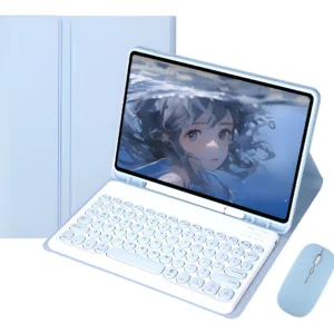 Capa+teclado Redondo+mouse Para iPad 6ª Geração(a1893 A1954)