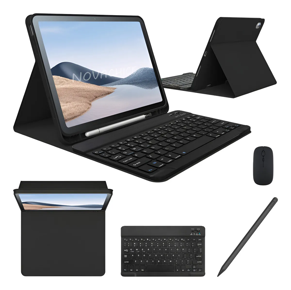 Capa Suporte Para iPad 6ª/5ª/air2 9.7 Pol+teclado Bluetooth Cor Laranjateclado - Imagem 8
