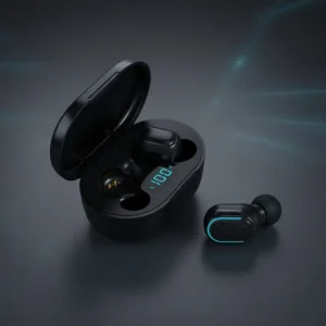 Fone de Ouvido Bluetooth Sem Fio com Visor Intra-Auricular Estéreo, Graves Potentes, Microfone Integrado, Bateria de Longa Duração, Compatível com Todos os Celulares, Notebook, Tablet, Música, Corrida