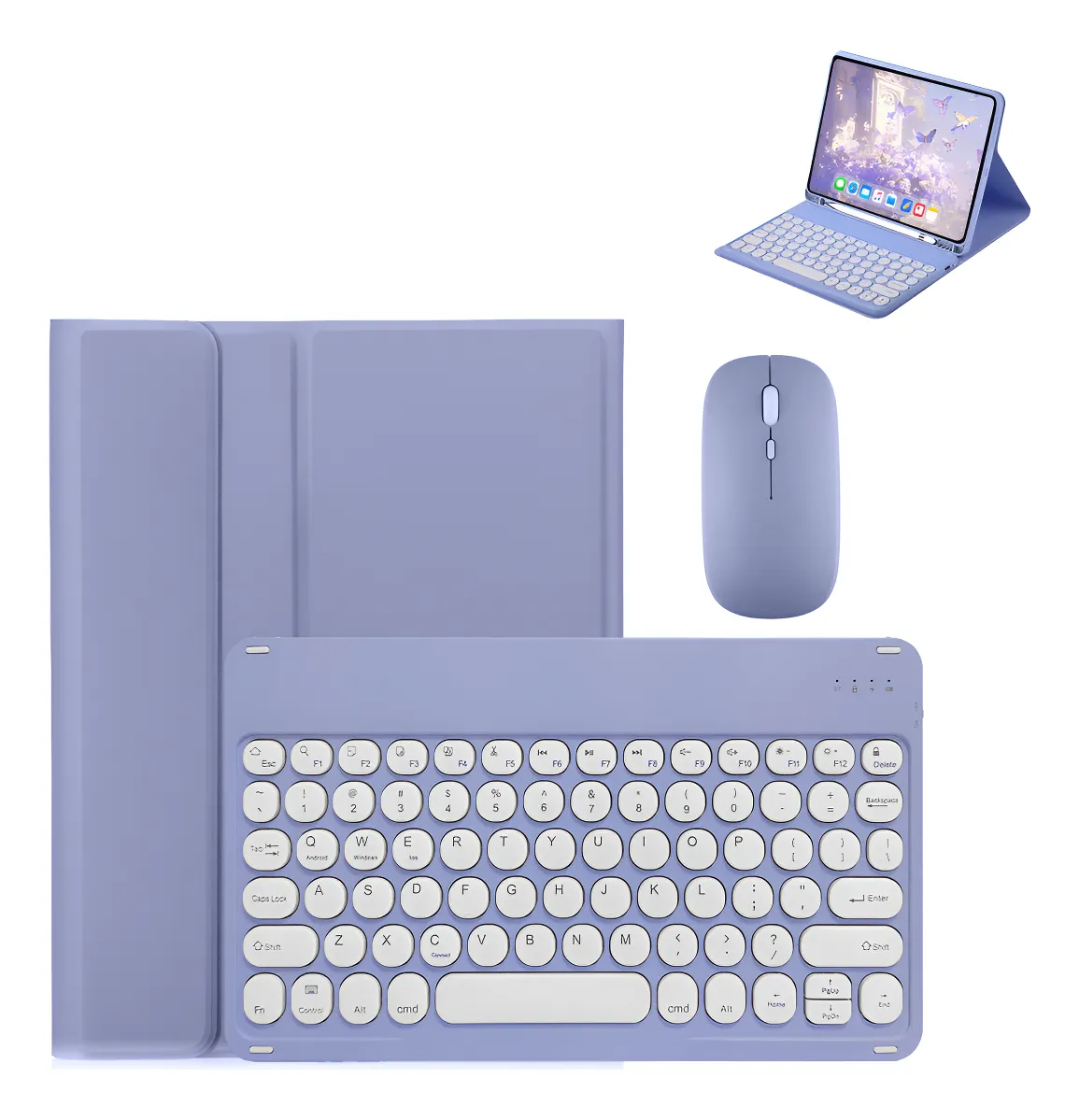 12.4pol Teclado Com Capa Mouse Para Samsung Tab S10+/s9fe+ - Imagem 11