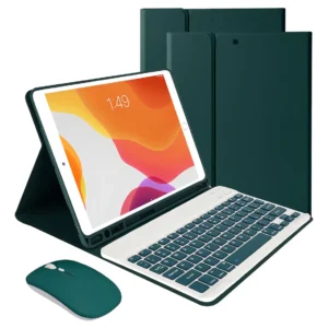 Spl Plus Capa Para Tablet Teclado e Mouse Para Samsung Tab S6 Lite Cor Noite Escura Verde