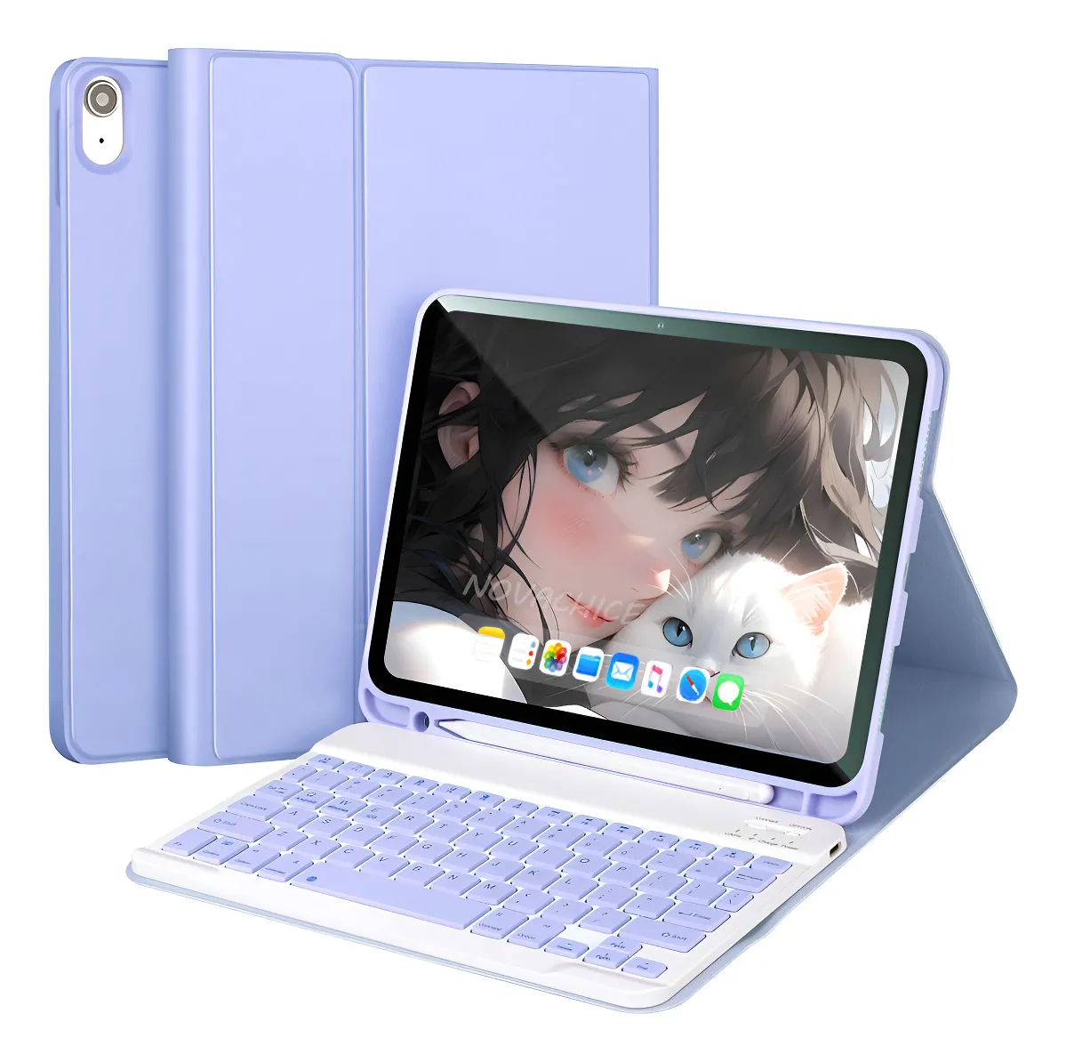 Capa Suporte Para iPad 6ª/5ª/air2 9.7 Pol+teclado Bluetooth Cor Laranjateclado - Imagem 14
