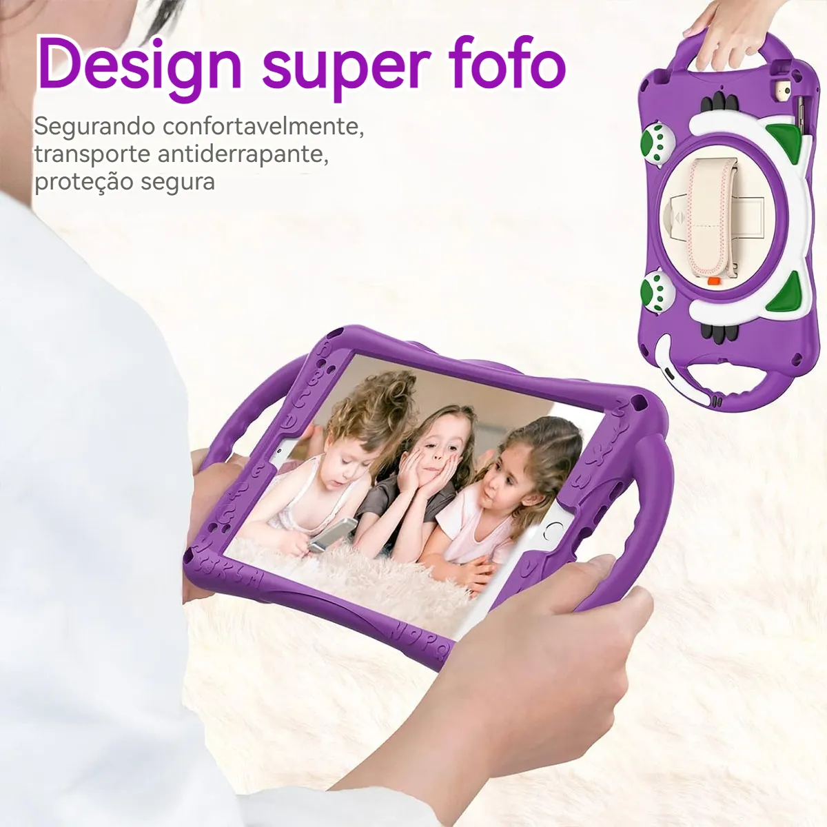 Com Alça Capa Anti-queda 360º Para iPad Air 4 Air 5 Pro 11 - Imagem 4