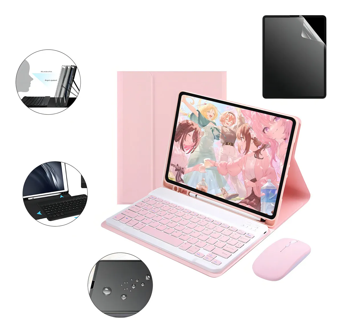 Capa Protetora Anti-queda E Anti-amarela De Airbag Para iPad Cor Talco De Bebê (transparente) - Imagem 9