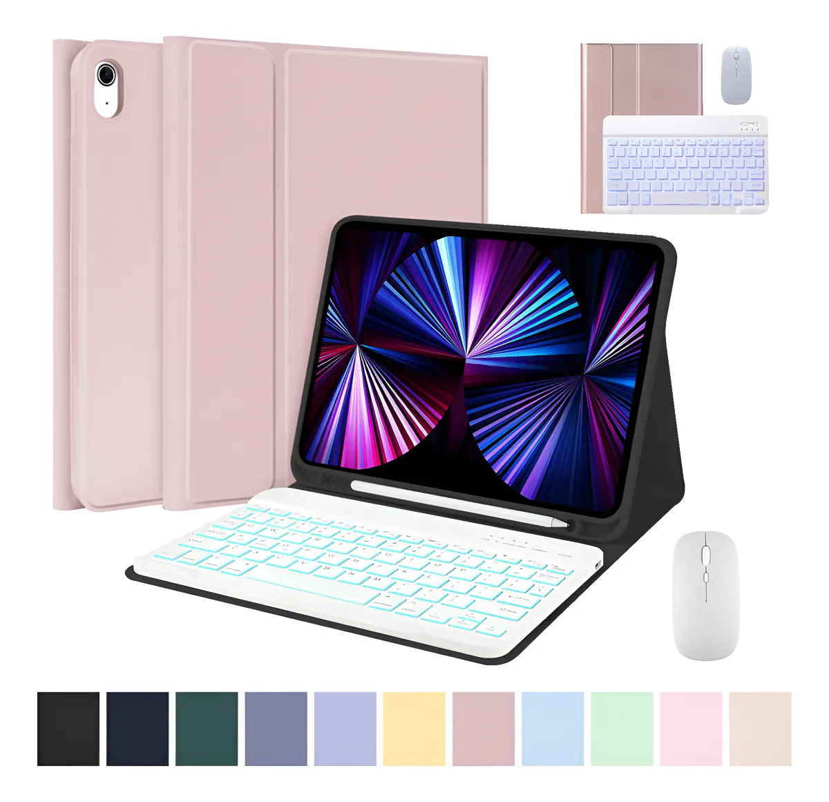 Capa Protetora Anti-queda E Anti-amarela De Airbag Para iPad Cor Talco De Bebê (transparente) - Imagem 6