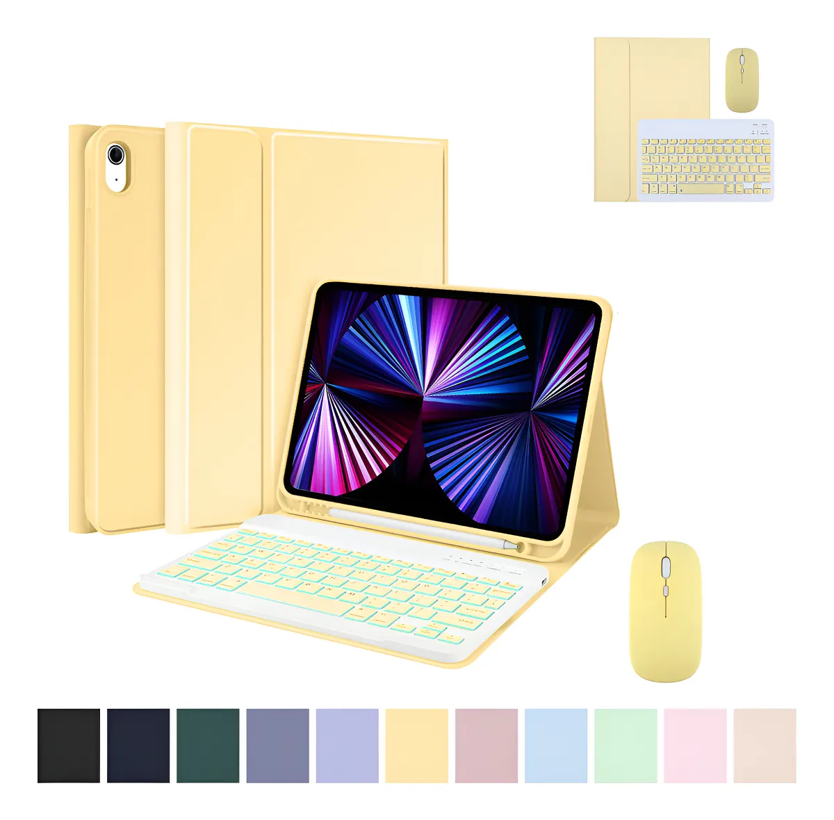 Capa Protetora Anti-queda E Anti-amarela De Airbag Para iPad Cor Talco De Bebê (transparente) - Imagem 3