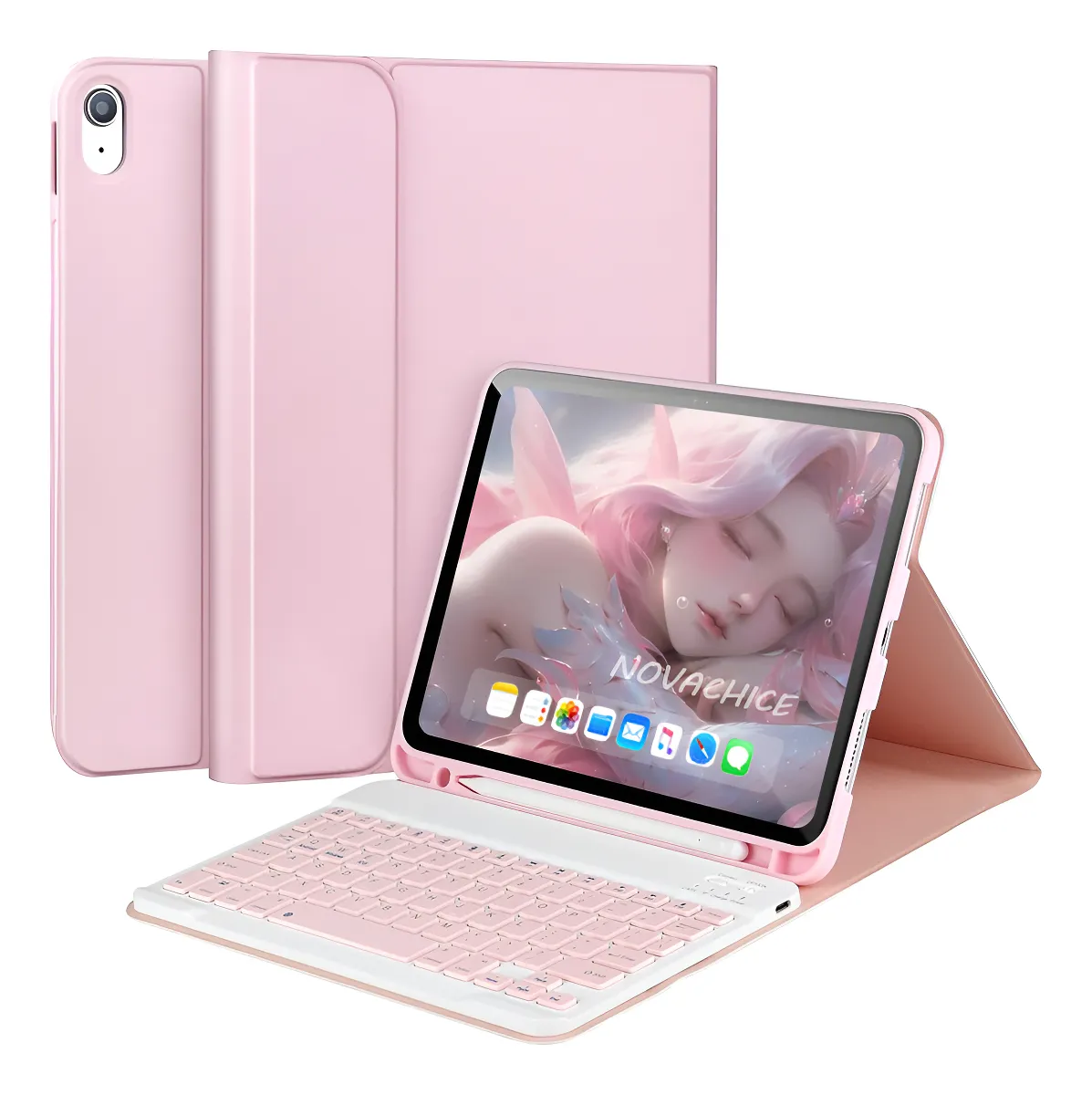 Capa Suporte Para iPad 6ª/5ª/air2 9.7 Pol+teclado Bluetooth Cor Laranjateclado - Imagem 18