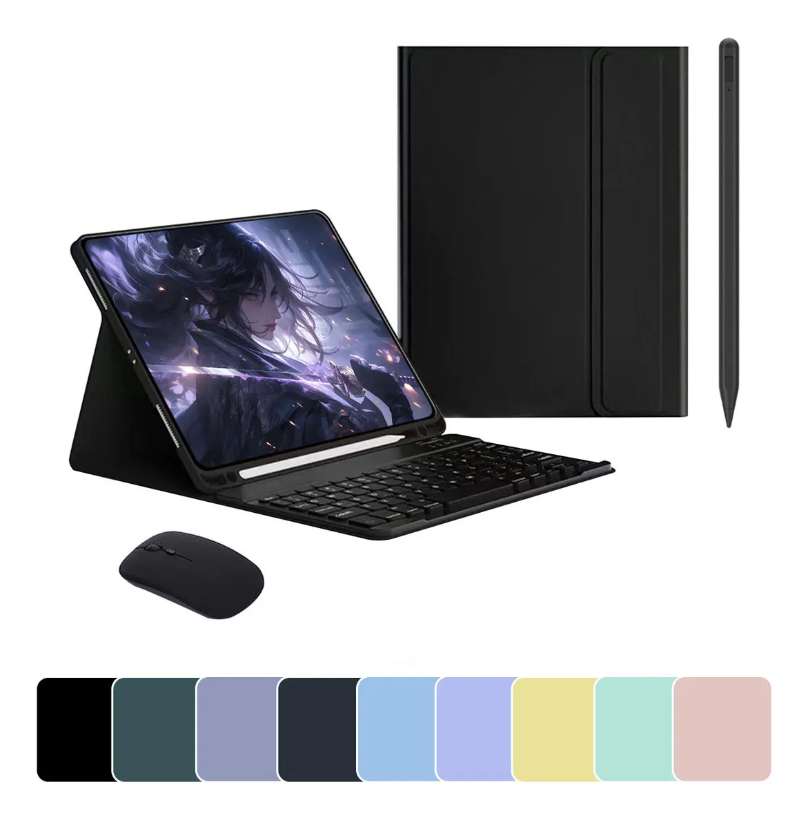 Capa Suporte Para iPad 6ª/5ª/air2 9.7 Pol+teclado Bluetooth Cor Laranjateclado - Imagem 13
