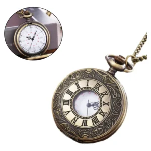 1pcs Relógio De Bolso Design Números Romanos Retro