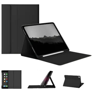 Capas Smart Cover Magnética Dobrável Para iPad 9 10.2 In Cor Preto