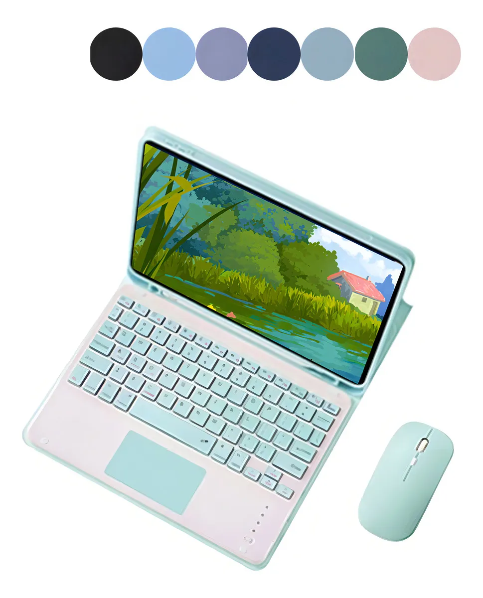 Capa Para iPad Air4/air5 10.9pol E Teclado De Bluetooth Cor Lavender Grey + Teclado - Imagem 24