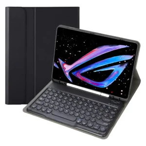 Teclado Redondo Bluetooth e Capa para Samsung Tab S7/S8 11in Cor Preto Preto Teclado Redondo