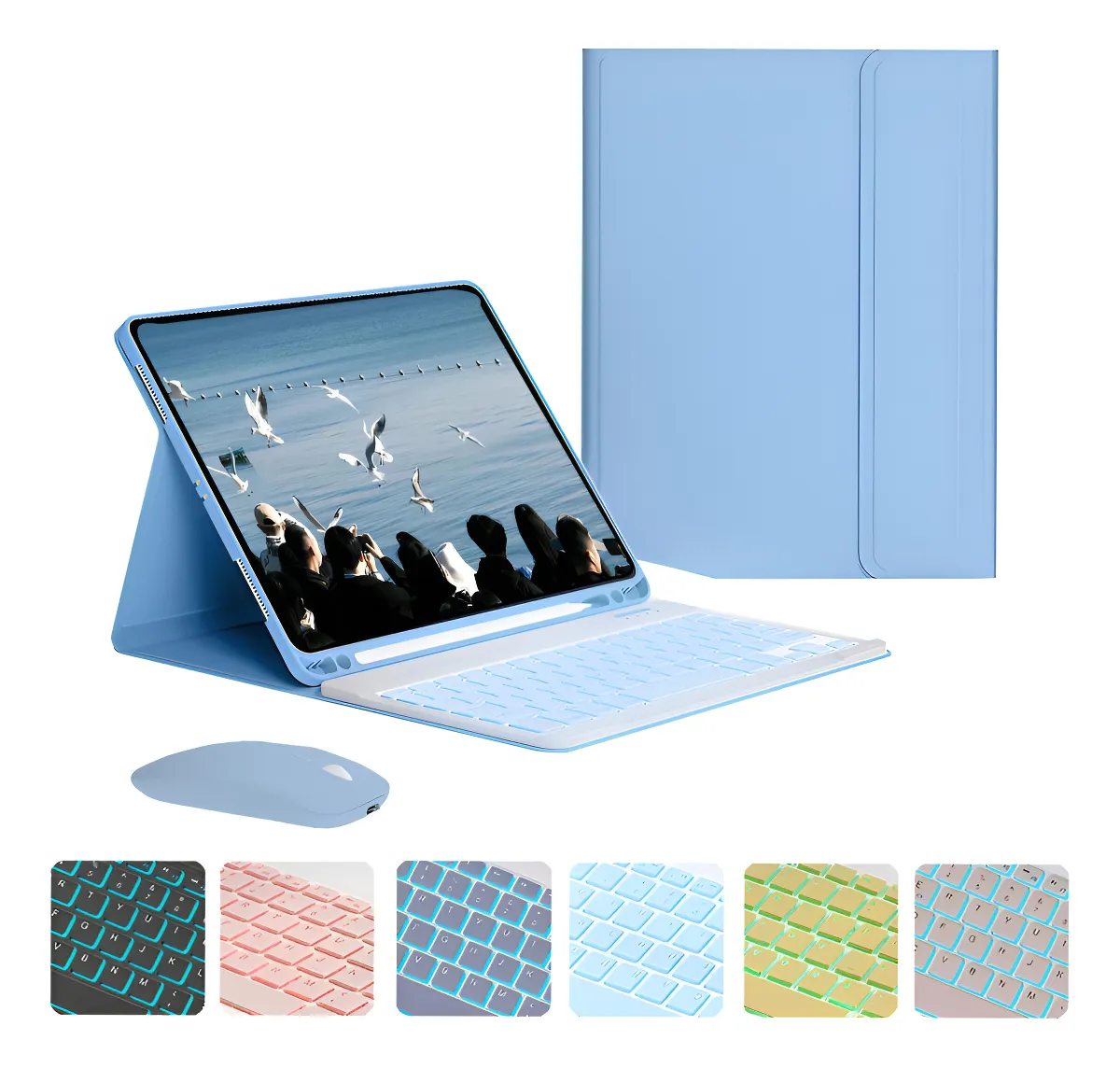 Teclado Retroiluminado + Capa Para Tab S7/s8plus/s7fe+ 12.4