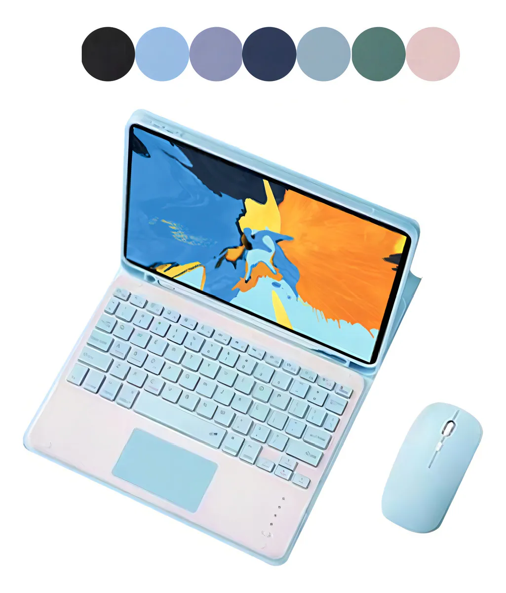 Capa Para iPad Air4/air5 10.9pol E Teclado De Bluetooth Cor Lavender Grey + Teclado - Imagem 8
