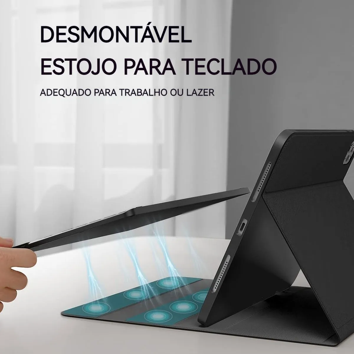 Teclado Touch + Mouse Recarregável + Capa Para iPad Pro 11 - Imagem 5