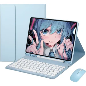 Capa Para Tablet Samsung A7 +smart Keyboard +mouse Bluetooth