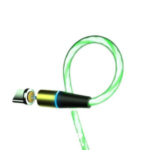 Streamed Data Line Cross-border Hot Selling Streamed Magnetic Suction Data Line Three-in-one Fast Charge Streamed Light Emitting