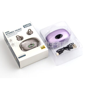 Fone de Ouvido Bluetooth de Aparência Elegante S680 Sem Intra-Auricular, Esportivo, Sem Fio, Redução de Ruído, Montado na Orelha, para Homens e Mulheres, Adequado para Atacado Transfronteiriço