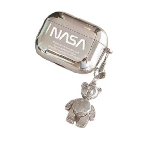 Electroplated Soft Shell Earphone Case for airpods2 Generation Apple Pro2 Bear Pendant Earphone Case for Second Generation