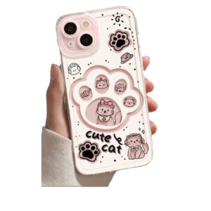 For Apple 16promax phone case 13 new 14Pro cute claw 15pro transparent 12 high-level sense all-inclusive