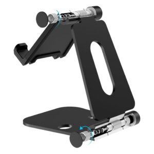 Factory Direct Supply Mobile Phone Holder Desktop Lazy Double Folding Aluminum Alloy Tablet Universal Metal Holder
