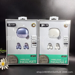 Fone de Ouvido Bluetooth com Presilha de Orelha, Silicone Macio, Mini Estéreo Sem Fio, Binaural, Carregamento Sem Fio, Redução de Ruído